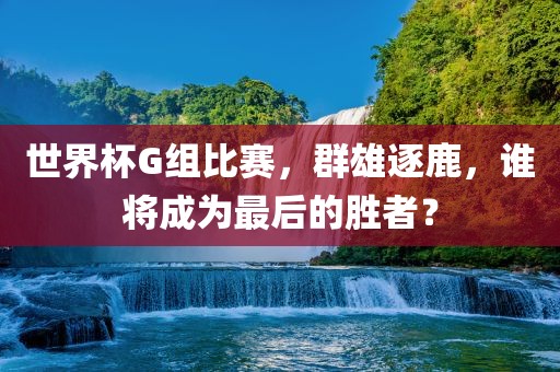 世界杯G组比赛，群雄逐鹿，谁将成为最后的胜者？