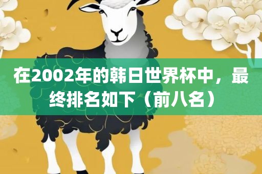 在2002年的韩日世界杯中，最终排名如下（前八名）
