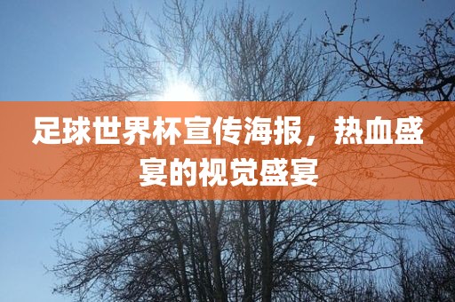 足球世界杯宣传海报，热血盛宴的视觉盛宴