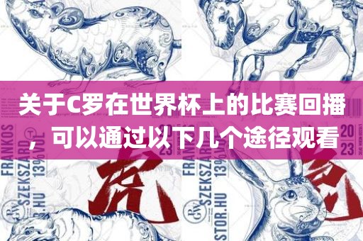 关于C罗在世界杯上的比赛回播，可以通过以下几个途径观看