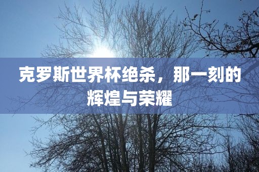 克罗斯世界杯绝杀，那一刻的辉煌与荣耀