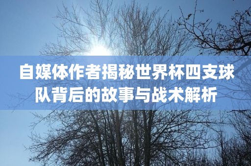 自媒体作者揭秘世界杯四支球队背后的故事与战术解析