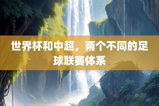 世界杯和中超，两个不同的足球联赛体系