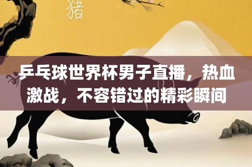 乒乓球世界杯男子直播，热血激战，不容错过的精彩瞬间