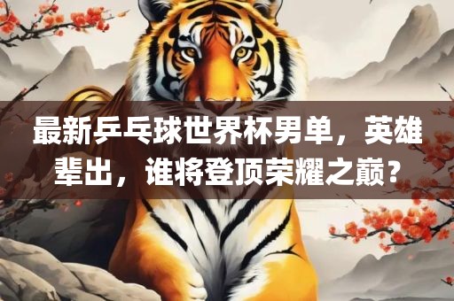 最新乒乓球世界杯男单，英雄辈出，谁将登顶荣耀之巅？