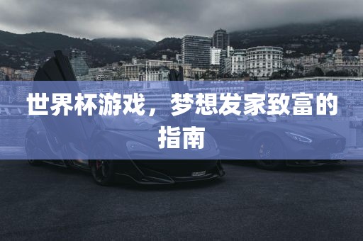 世界杯游戏，梦想发家致富的指南