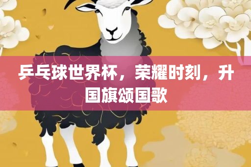乒乓球世界杯，荣耀时刻，升国旗颂国歌
