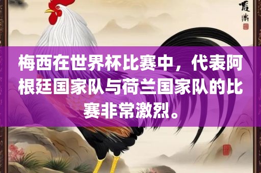 梅西在世界杯比赛中，代表阿根廷国家队与荷兰国家队的比赛非常激烈。