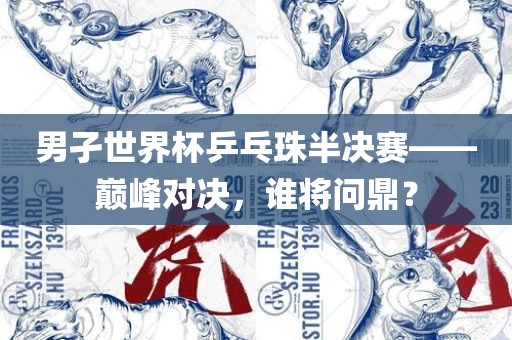 男孑世界杯乒乓珠半决赛——巅峰对决，谁将问鼎？