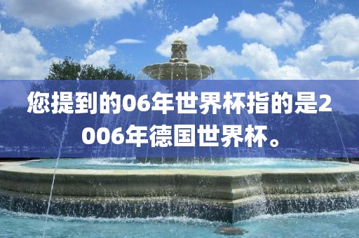 您提到的06年世界杯指的是2006年德国世界杯。