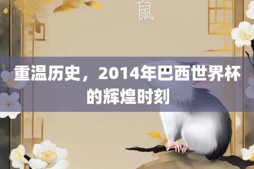 重温历史，2014年巴西世界杯的辉煌时刻