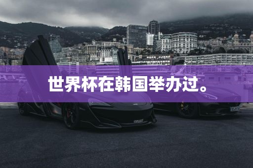 世界杯在韩国举办过。