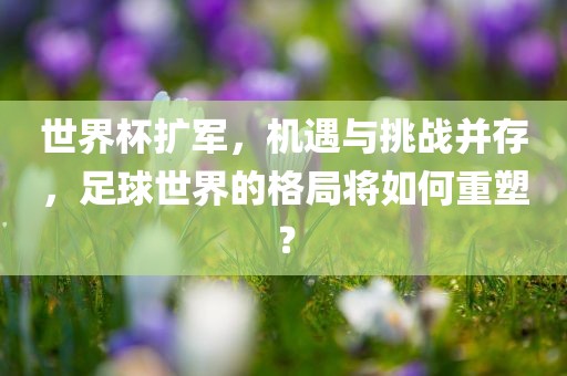 世界杯扩军，机遇与挑战并存，足球世界的格局将如何重塑？