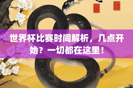 世界杯比赛时间解析，几点开始？一切都在这里！