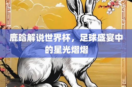 鹿晗解说世界杯，足球盛宴中的星光熠熠广西贺州市华昌新材料有限公司