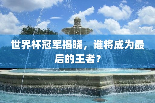 世界杯冠军揭晓，谁将成为最后的王者？广西贺州市华昌新材料有限公司