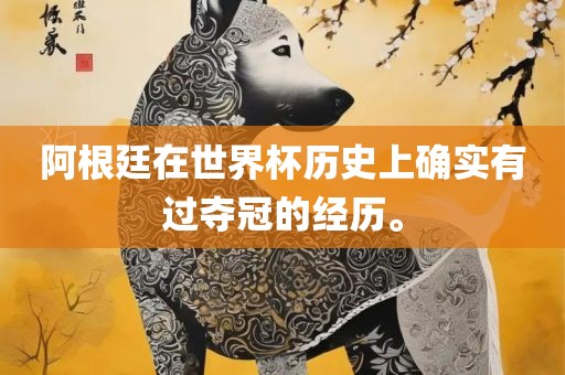 阿根廷在世界杯历史上确实有过夺冠的经历。