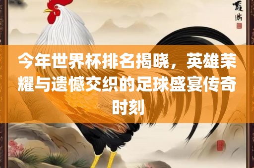 今年世界杯排名揭晓，英雄荣耀与遗憾交织的足球盛宴传奇时刻广西贺州市华昌新材料有限公司