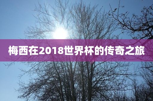 梅西在2广西贺州市华昌新材料有限公司018世界杯的传奇之旅