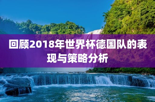 回顾2018年世界杯德国队的表现与策略分析