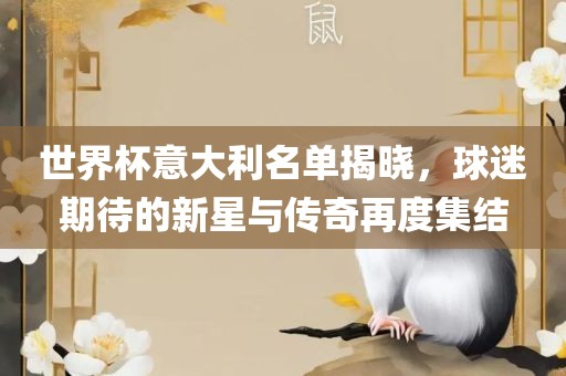 世界杯意大利名单揭晓，球迷期待的新星与传奇再度集结广西贺州市华昌新材料有限公司
