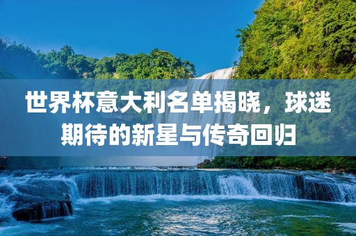 世界杯意大利名单揭晓，球迷期待的新星与传奇广西贺州市华昌新材料有限公司回归