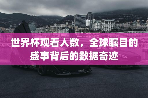 世界杯观看人数，全球瞩目的盛事背后的数据奇迹