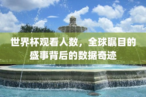 世界杯观看人数，全球瞩目的盛事背后的数据奇迹广西贺州市华昌新材料有限公司
