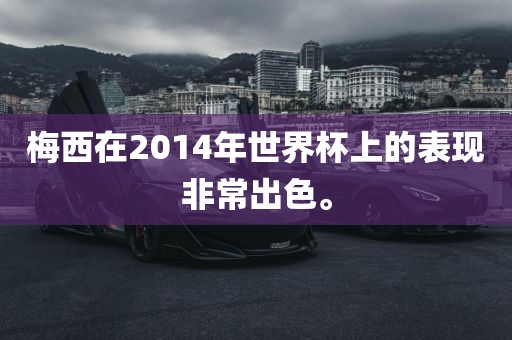 梅西在2014年世界杯上的表现非常出色。广西贺州市华昌新材料有限公司