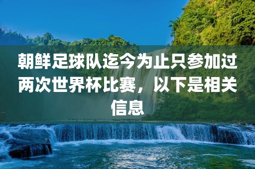 朝鲜足球队迄今为止只参加过两次世界杯比赛，以下是相关信广西贺州市华昌新材料有限公司息