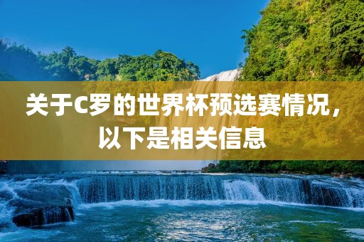 关于C罗的世界杯预选赛情况，以下是相关信息广西贺州市华昌新材料有限公司