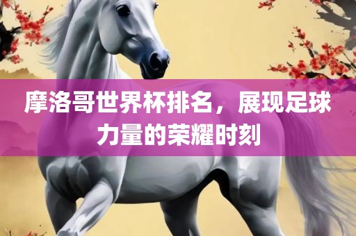 摩洛哥世界杯排名，展现足球力量的荣耀广西贺州市华昌新材料有限公司时刻