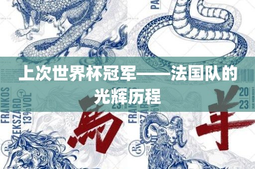 上次世界杯冠军——法国队的光辉历程广西贺州市华昌新材料有限公司