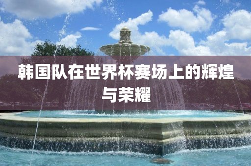 韩国队在世界杯赛场上的辉煌与荣耀广西贺州市华昌新材料有限公司