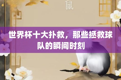 世界杯十大扑救，那些拯救球队的瞬间时刻广西贺州市华昌新材料有限公司