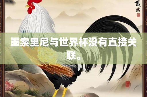 墨索里尼与世界杯没有直接关联。广西贺州市华昌新材料有限公司