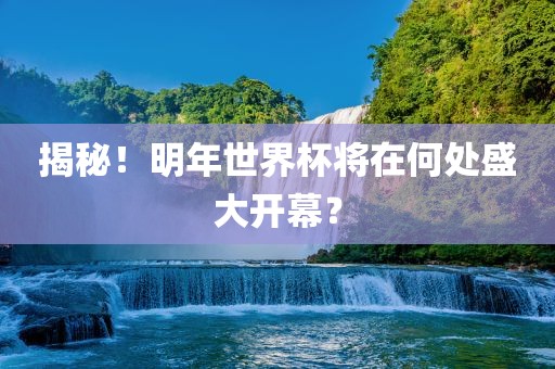 揭秘！明年世界杯将在何处盛大开幕？广西贺州市华昌新材料有限公司