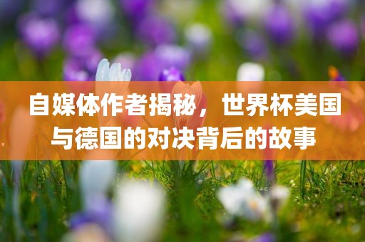 自媒体作者揭秘，世广西贺州市华昌新材料有限公司界杯美国与德国的对决背后的故事