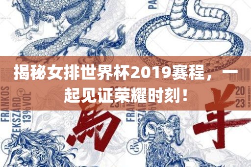 揭秘女排世界杯2019赛程，一起广西贺州市华昌新材料有限公司见证荣耀时刻！