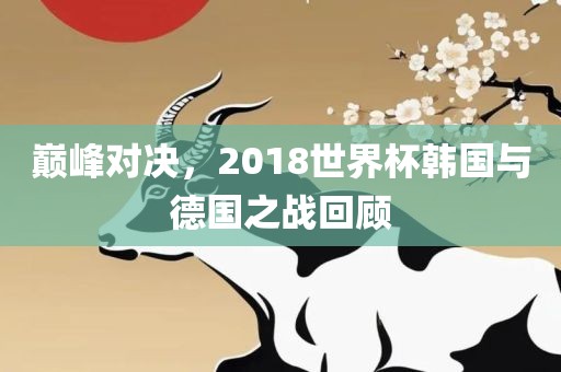 巅峰对决，2018世界杯韩国与德国之战回顾