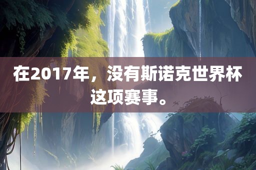 在2017年，没有斯诺克世界杯这项赛事。
