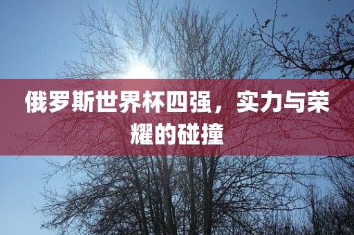 俄罗斯世界杯四强，实力与荣耀的碰撞