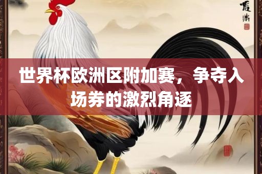 世界杯欧洲区附加赛，争夺入场券的激烈角逐