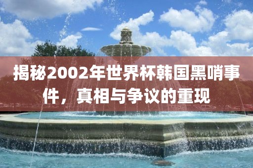 揭秘2002年世界杯韩国黑哨事件，真相与争议的重现广西贺州市华昌新材料有限公司