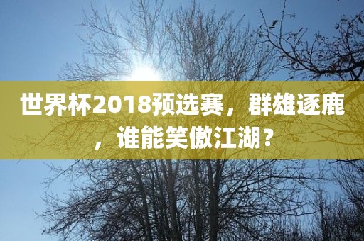 世界杯2018预选赛，广西贺州市华昌新材料有限公司群雄逐鹿，谁能笑傲江湖？