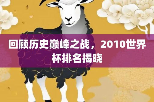 回顾历史巅峰之战，2010世界杯排名揭晓广西贺州市华昌新材料有限公司
