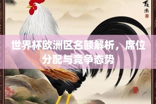 世界杯欧洲区名额解析，席位分配与竞争态势广西贺州市华昌新材料有限公司