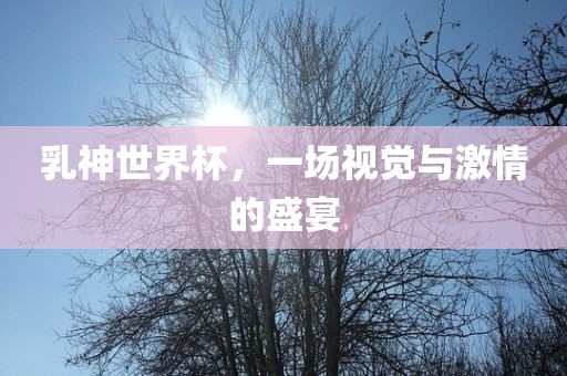 乳神世界杯，一场视觉与激情的盛宴广西贺州市华昌新材料有限公司
