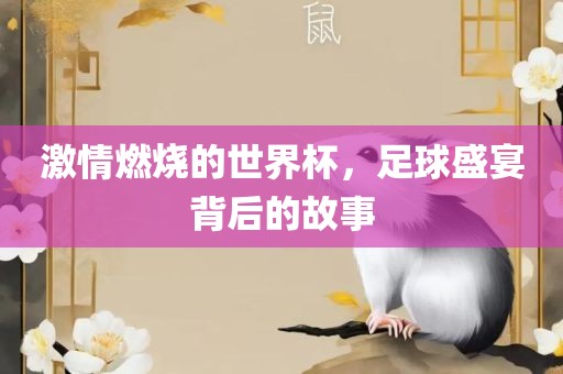 激情燃烧的世界杯，足球盛宴背后的故事广西贺州市华昌新材料有限公司