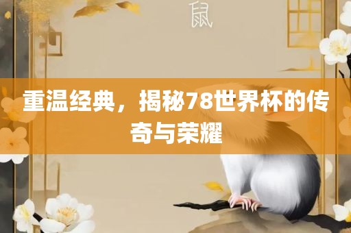 重温经典，揭秘78世界杯的传奇与荣耀